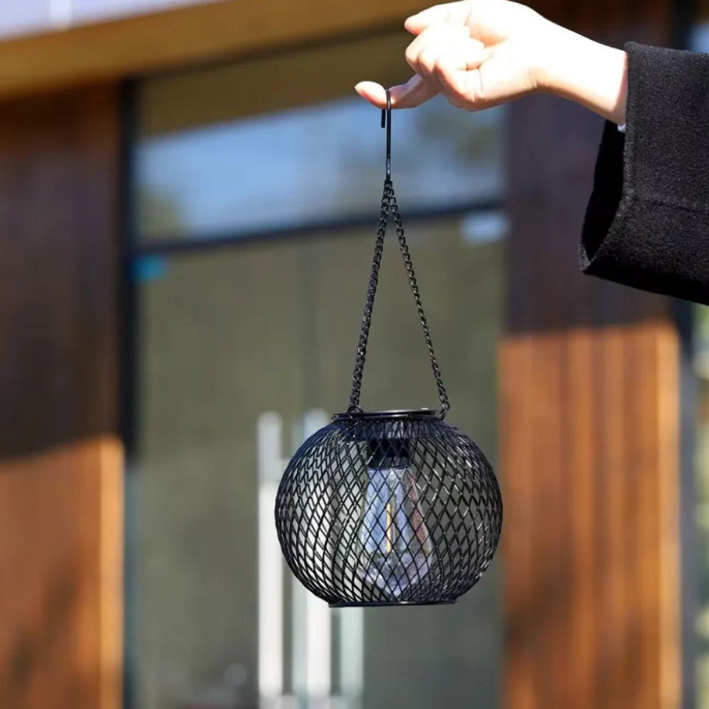 Solar Hanging Lantern Outdoor IP65 Waterproof Auto Sensor