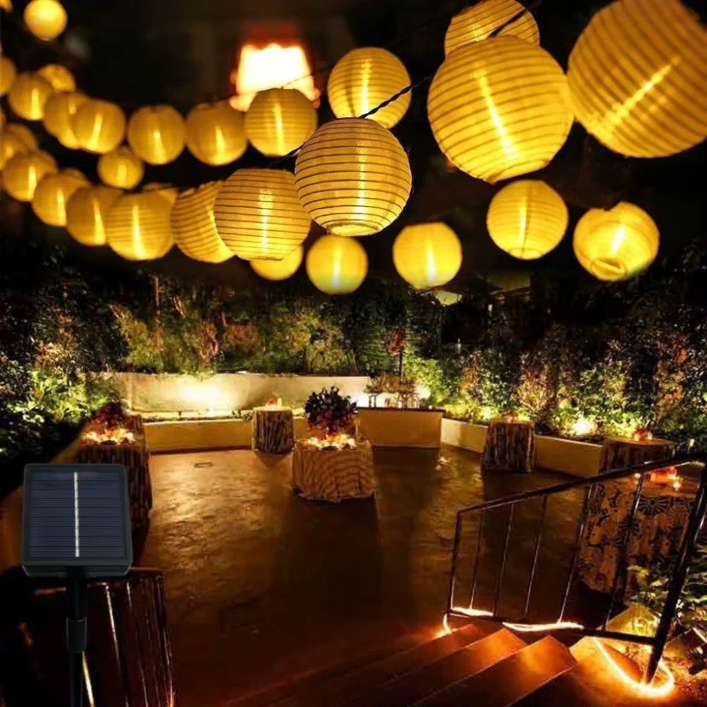 Solar Lantern String Lights IP65 Waterproof Outdoor Garden Patio Decor