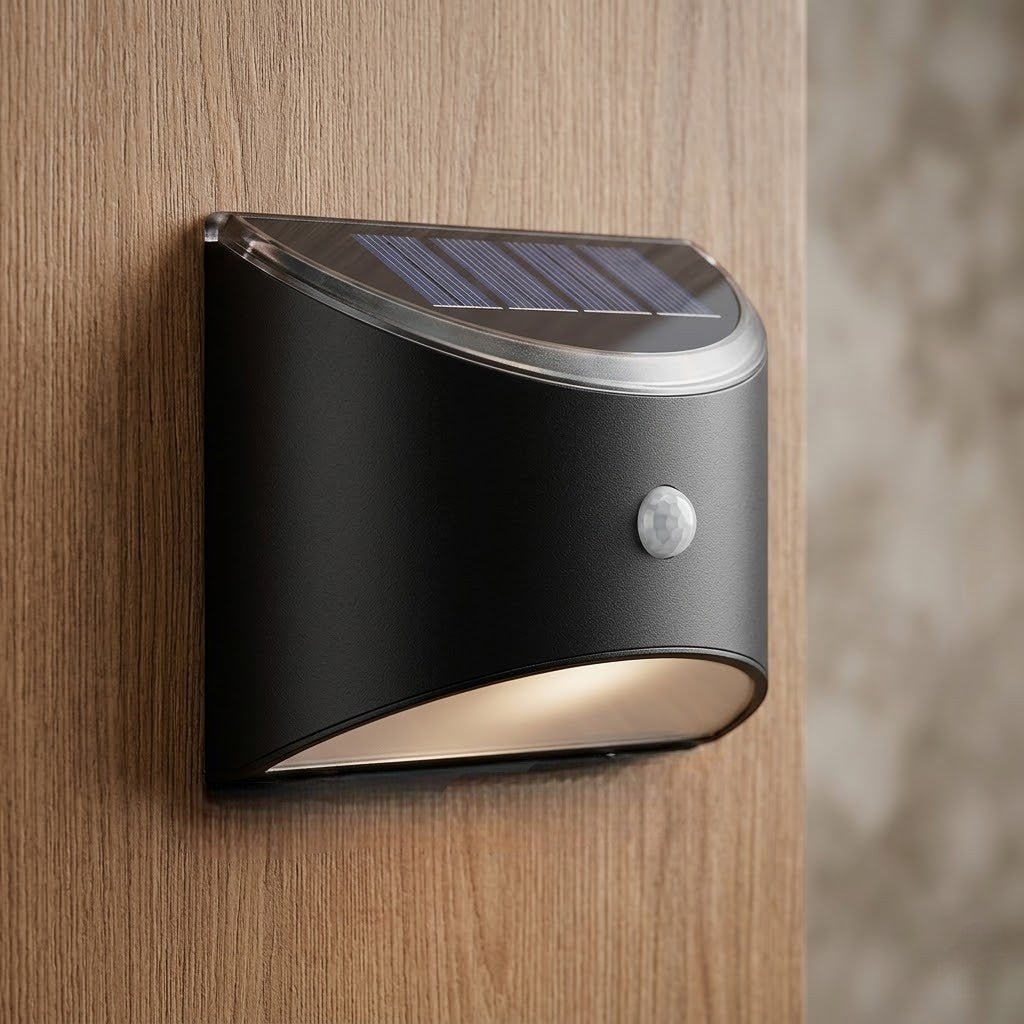 Solar Outdoor Garden Wall Light PIR Motion Sensor IP65 Waterproof Lamp