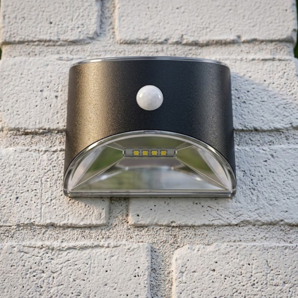 Solar Outdoor Garden Wall Light PIR Motion Sensor IP65 Waterproof Lamp
