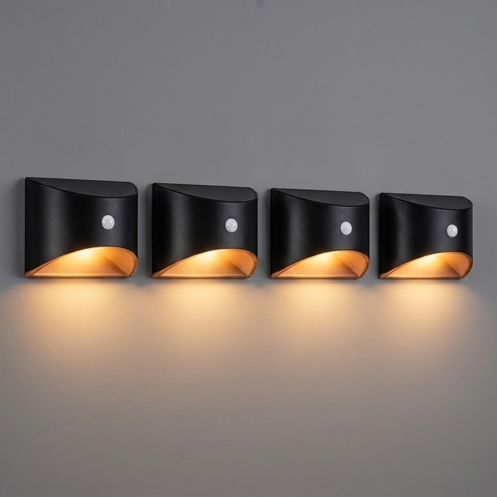 Solar Outdoor Garden Wall Light PIR Motion Sensor IP65 Waterproof Lamp