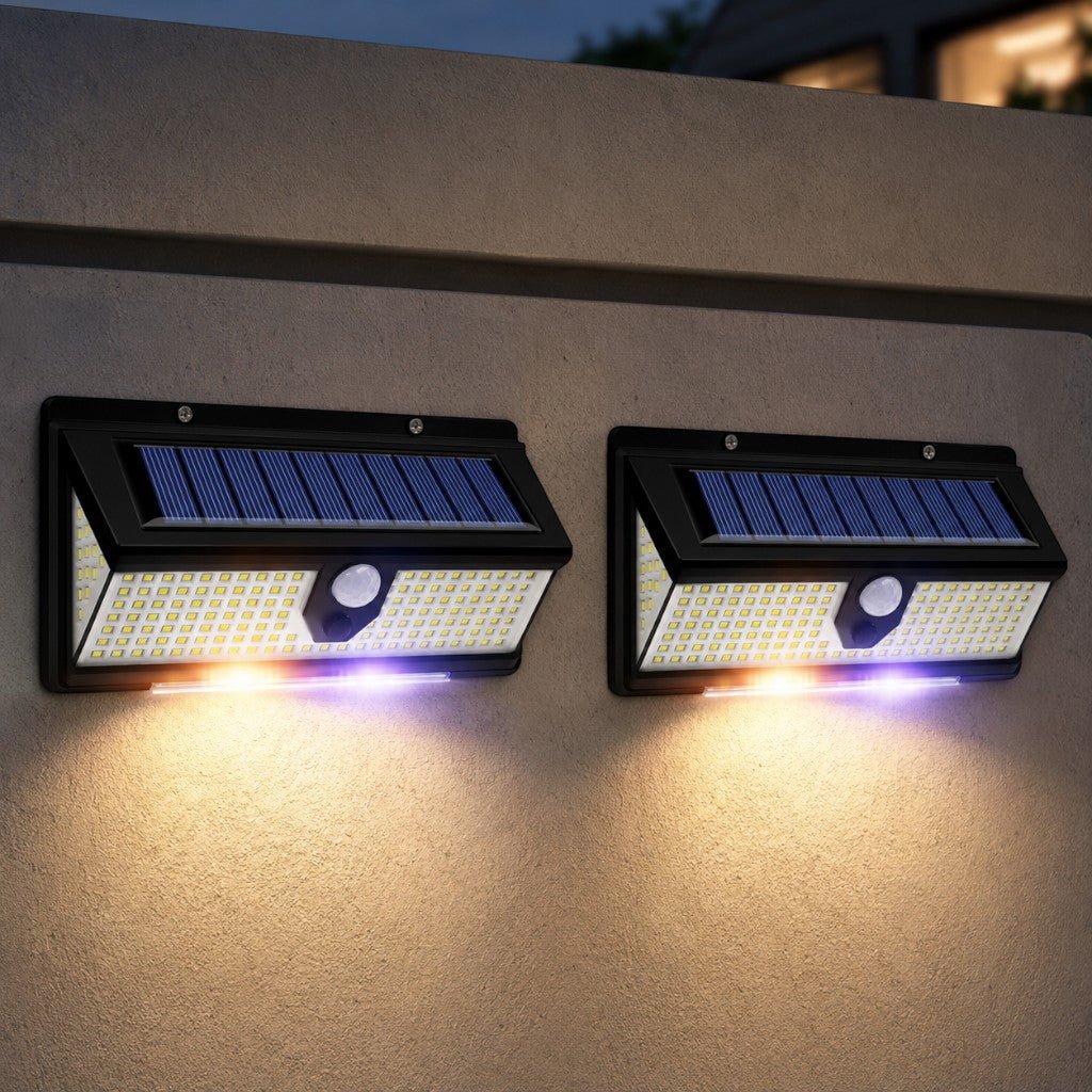Solar Outdoor Wall Light LED PIR Motion Sensor IP65