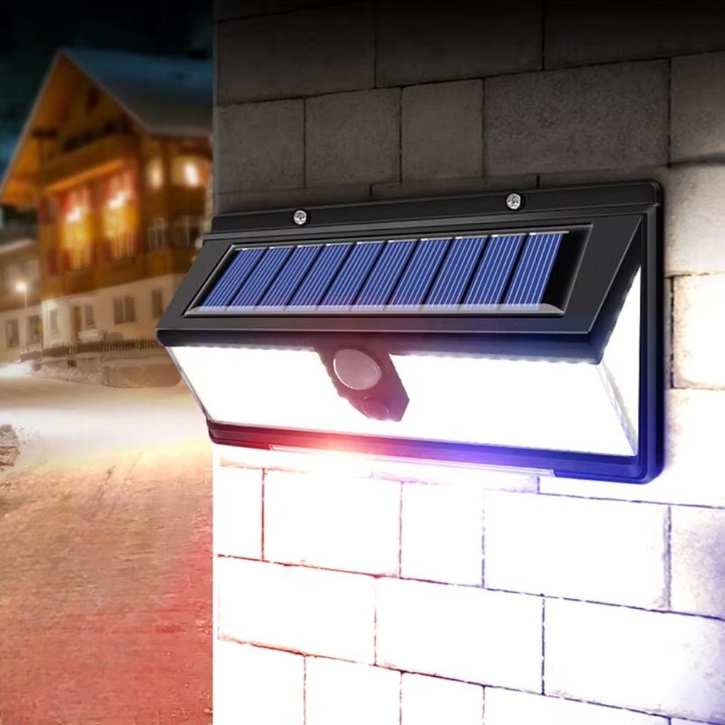 Solar Outdoor Wall Light LED PIR Motion Sensor IP65