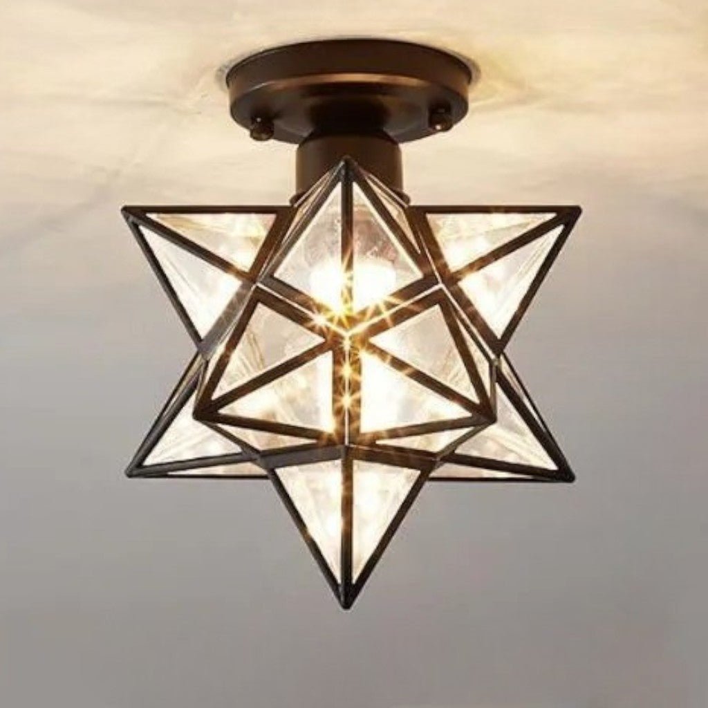 StarLight Star-Shaped Semi Flush Mount Ceiling Light