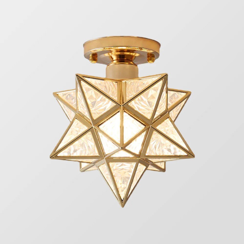 StarLight Star-Shaped Semi Flush Mount Ceiling Light