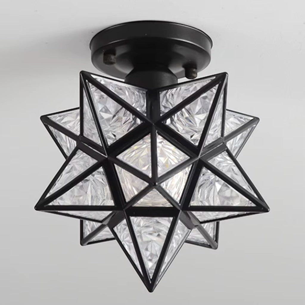 StarLight Star-Shaped Semi Flush Mount Ceiling Light