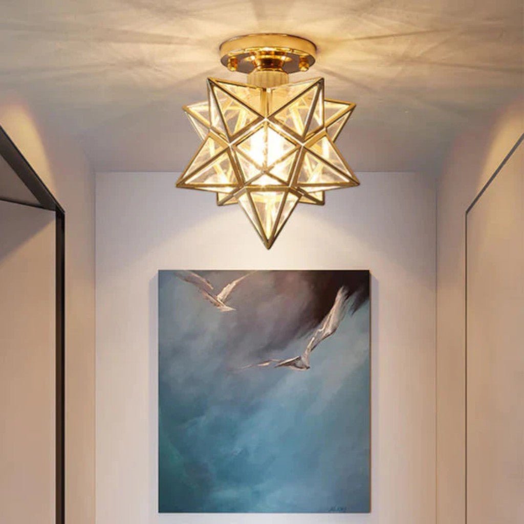 StarLight Star-Shaped Semi Flush Mount Ceiling Light