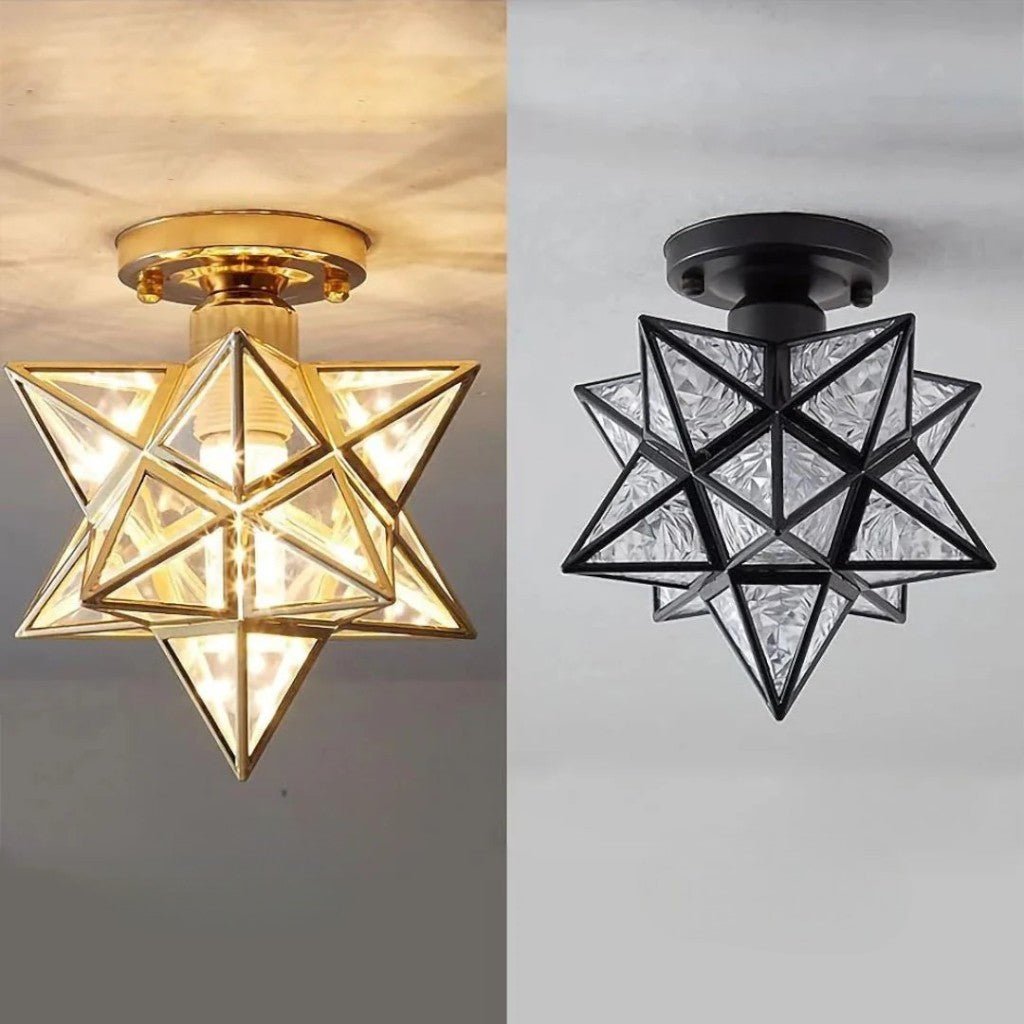 StarLight Star-Shaped Semi Flush Mount Ceiling Light