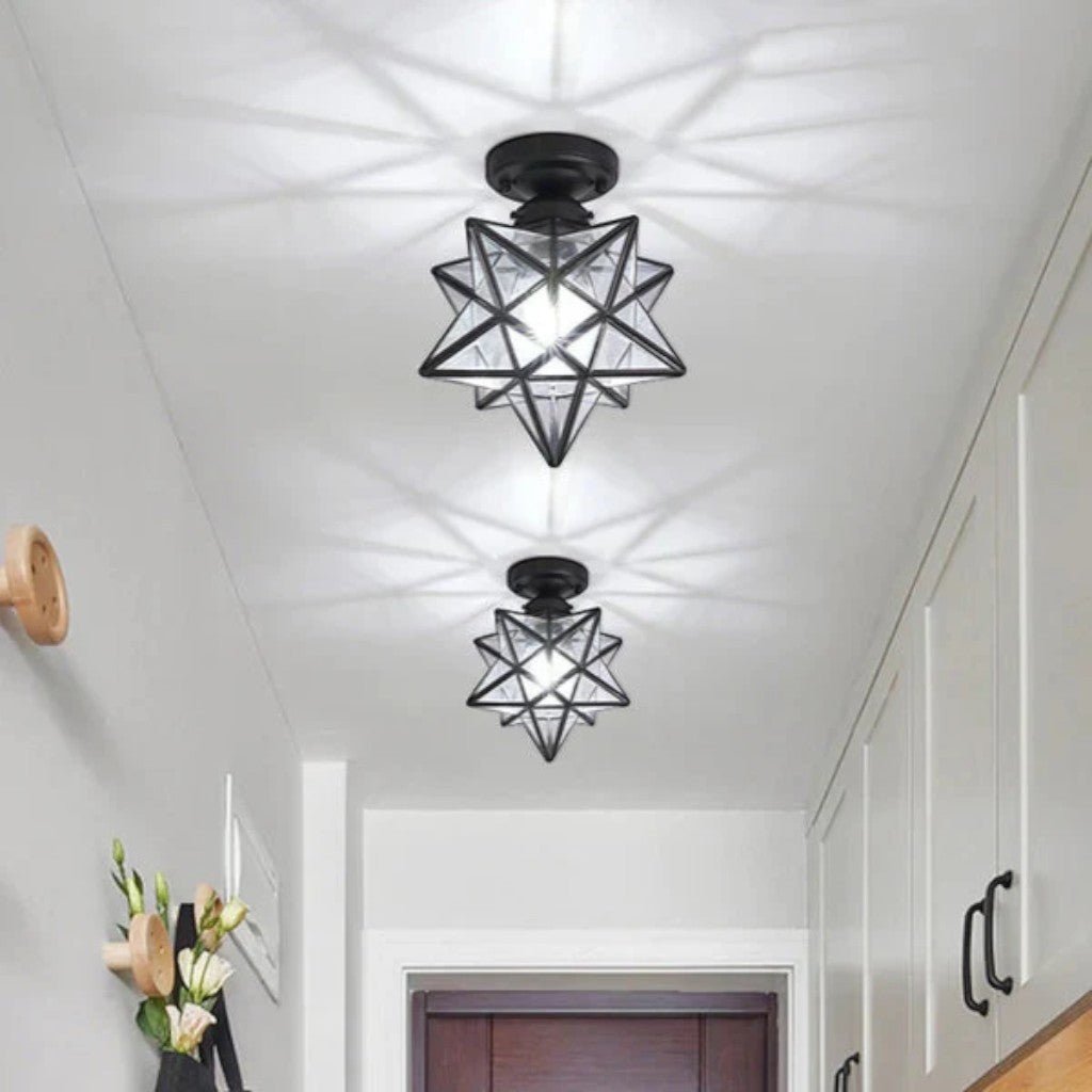 StarLight Star-Shaped Semi Flush Mount Ceiling Light