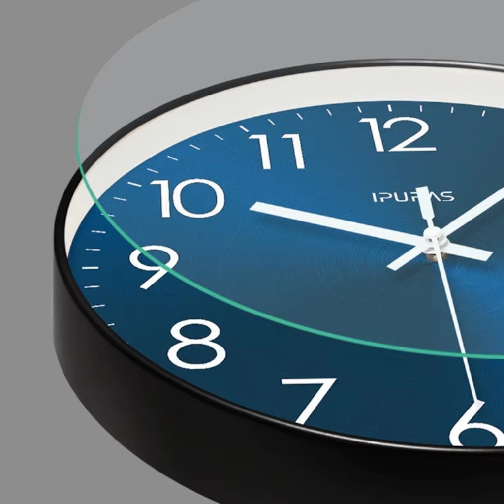 Stellar Blue Silent Quartz Modern Wall Clock