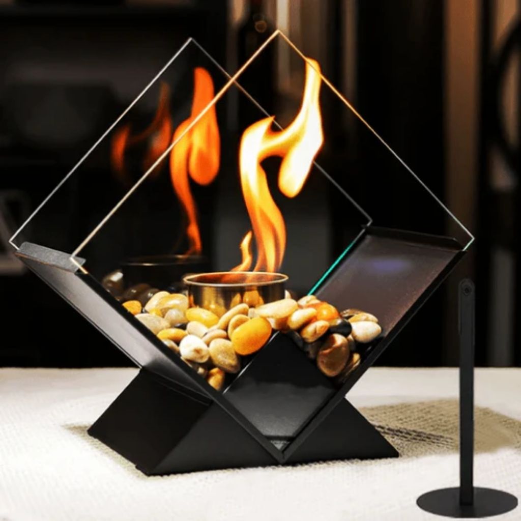 Tabletop Fire Pit Smoke-Free Nordic Glass
