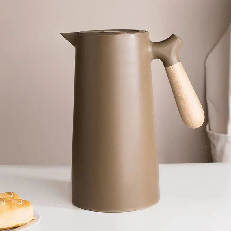 Thermal Jug with Wooden Handle - Nordic Design 1L