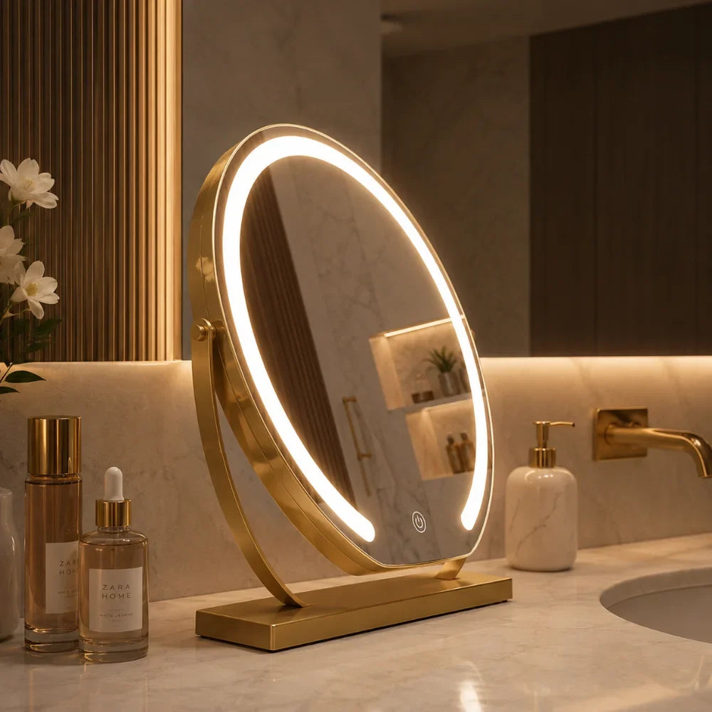 Vanity Makeup Mirror 15x Magnification Touch with LED Lights
