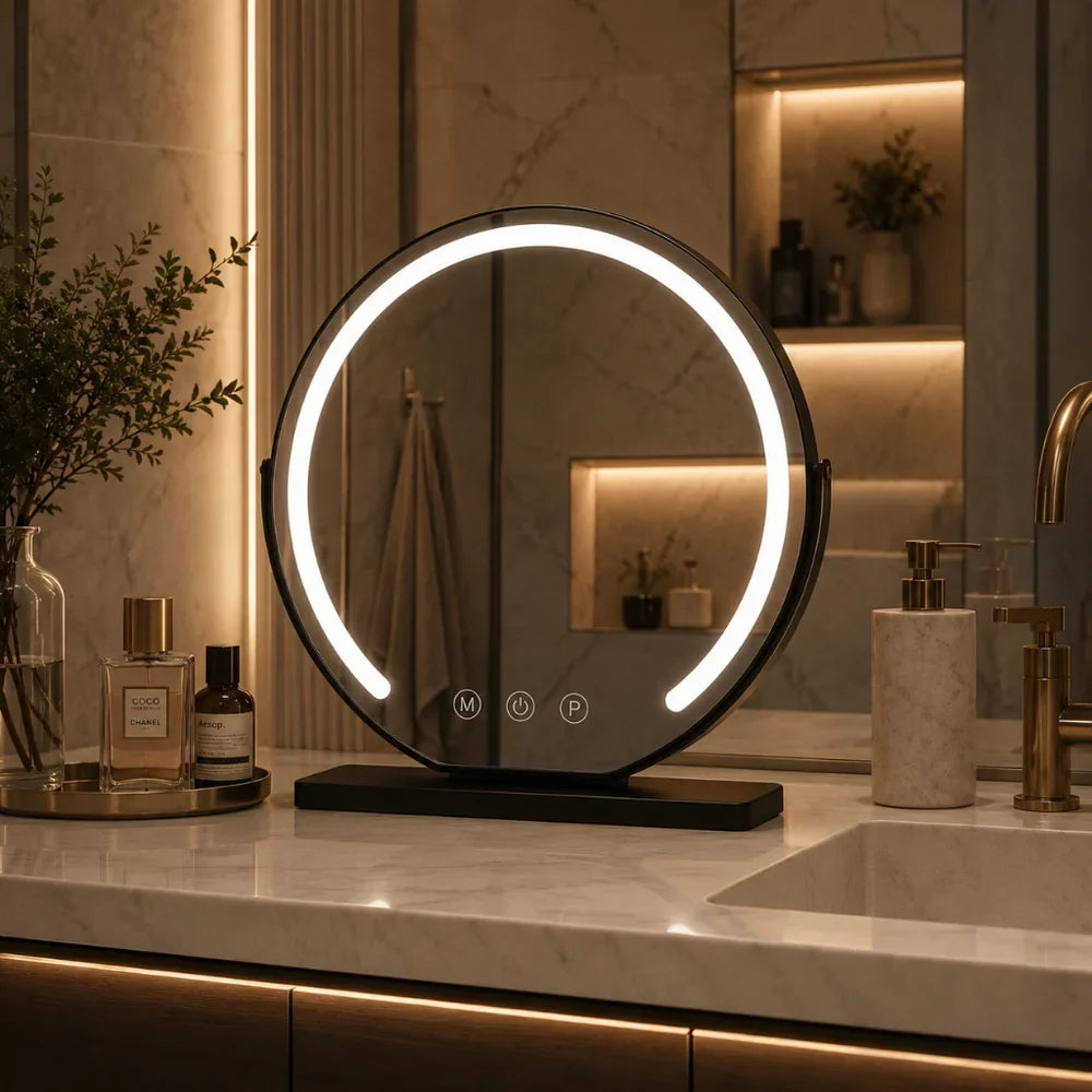 Vanity Makeup Mirror 15x Magnification Touch with LED Lights