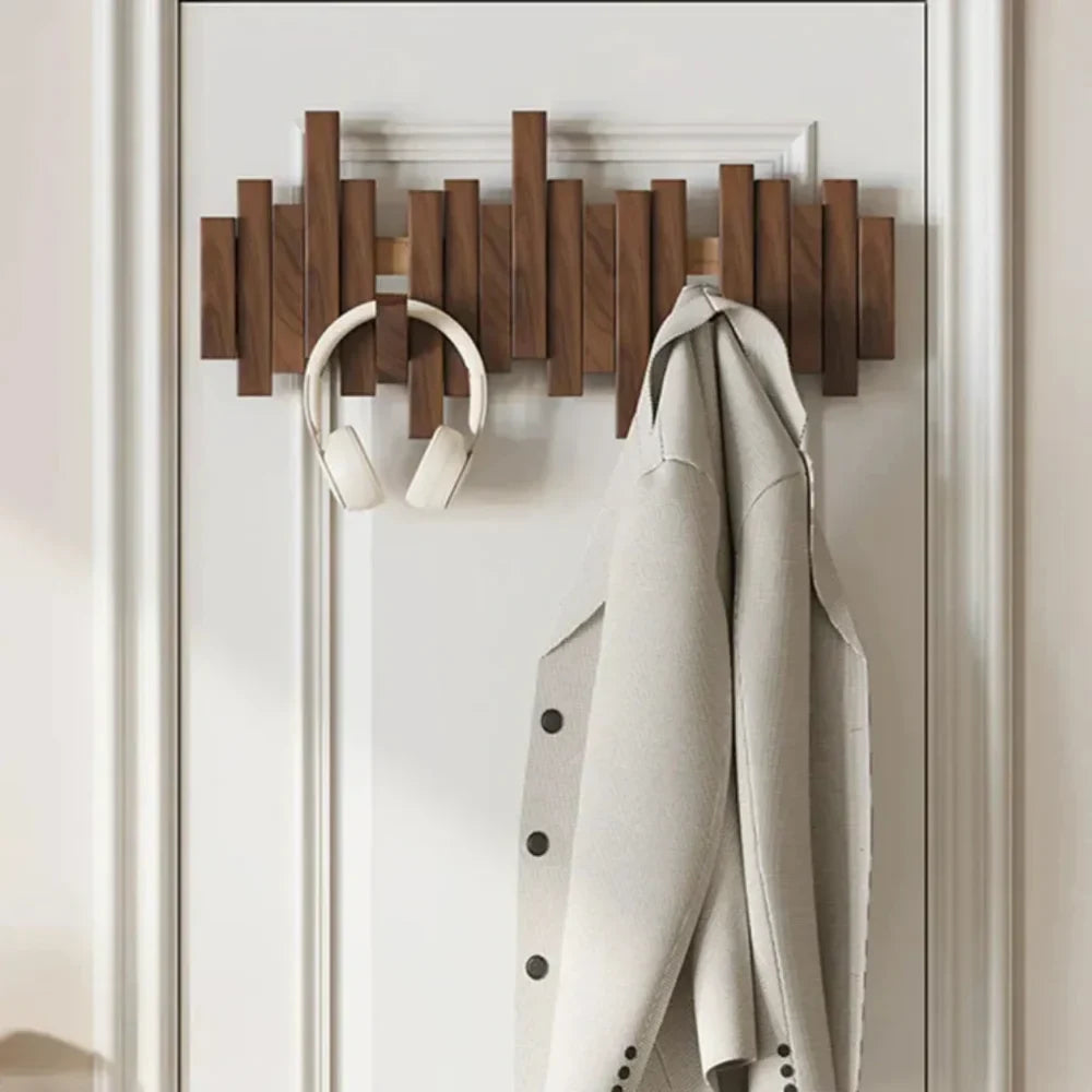 Wall-Mounted Coat Rack | Premium Wood Wall Hooks