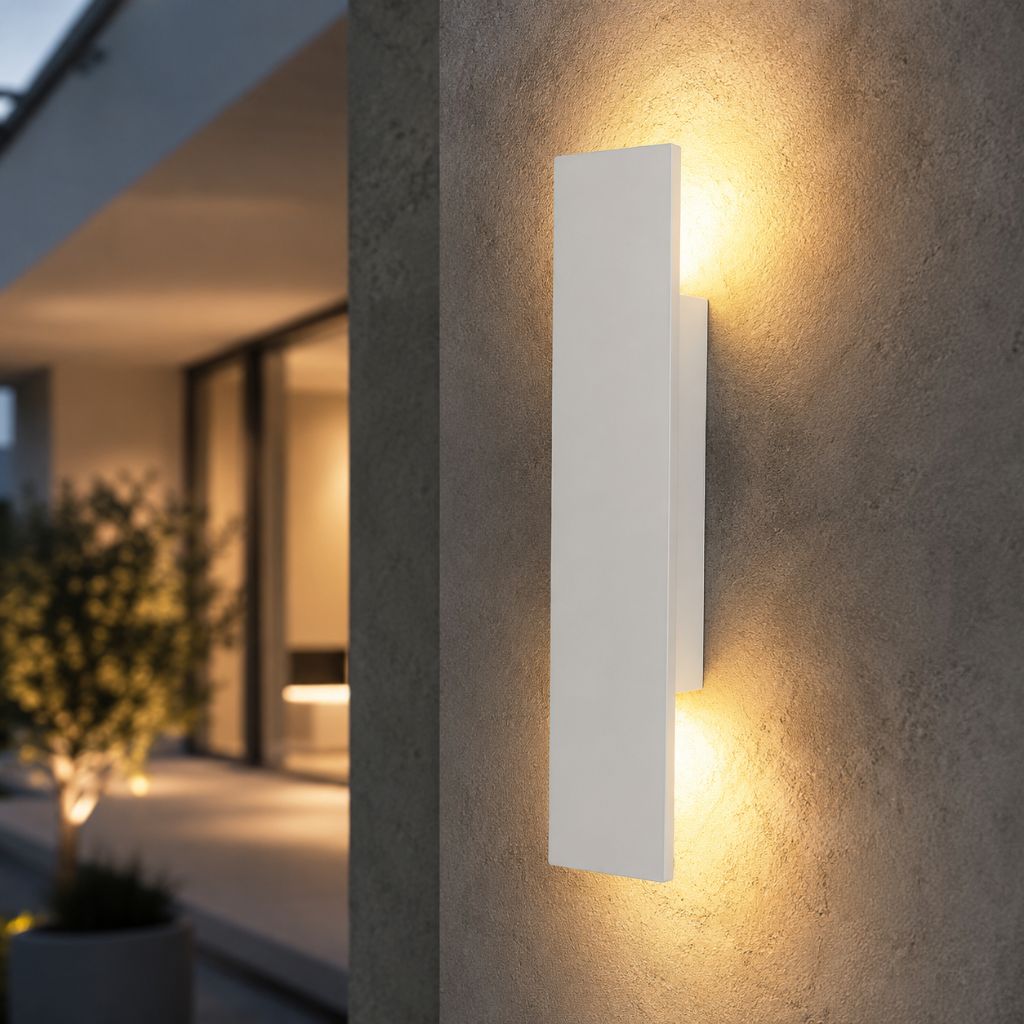 White Weatherproof LED Wall Lights - Outdoor Style and Durability