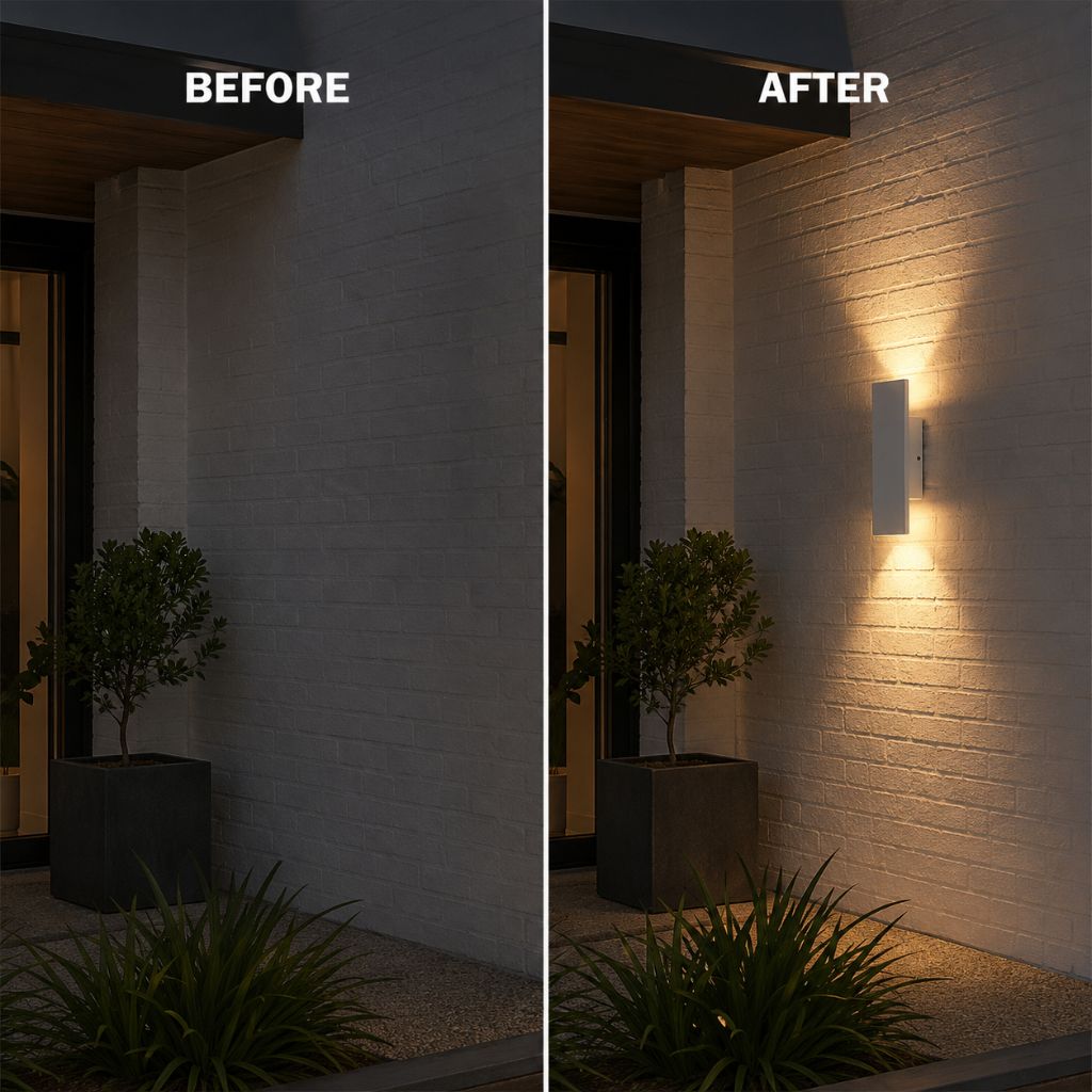 White Weatherproof LED Wall Lights - Outdoor Style and Durability