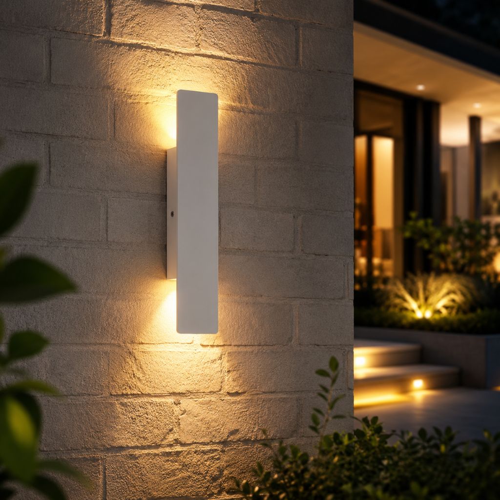 White Weatherproof LED Wall Lights - Outdoor Style and Durability