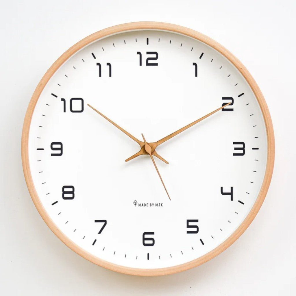 Wooden Wall Clock Scandinavian Minimalist Design