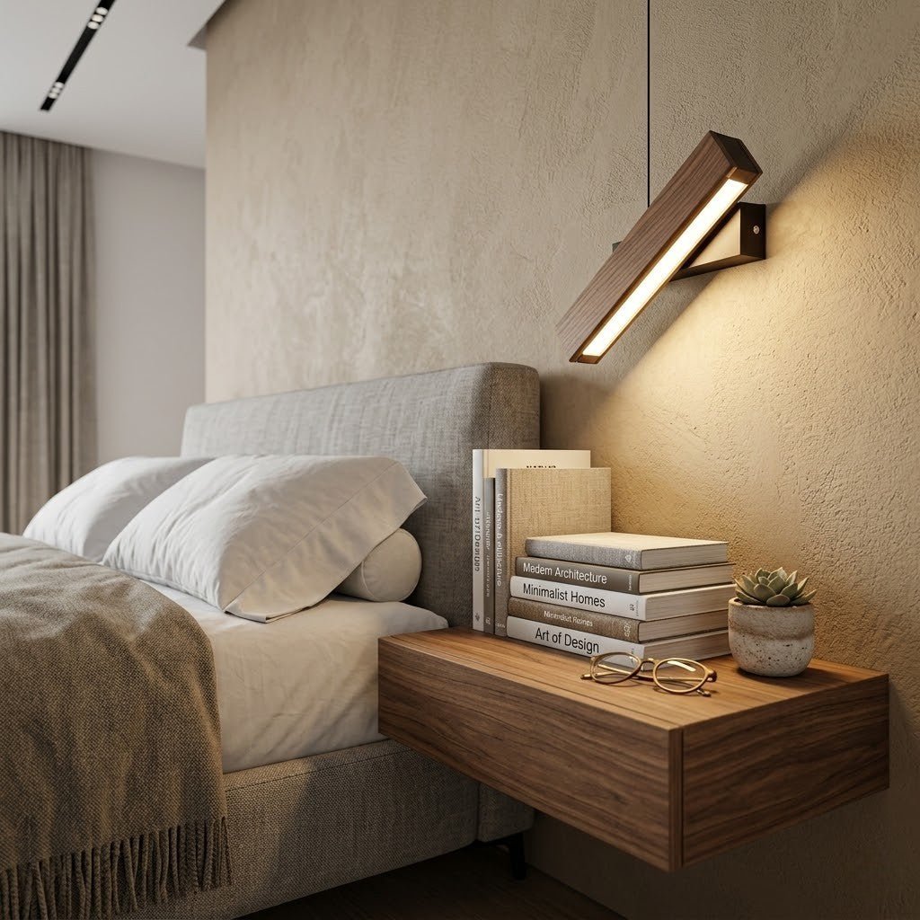 360° Swiveling Wooden Wall Light