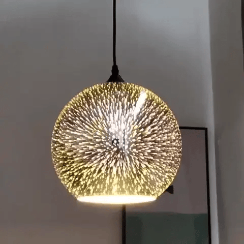 3D Firework Glass Pendant Light