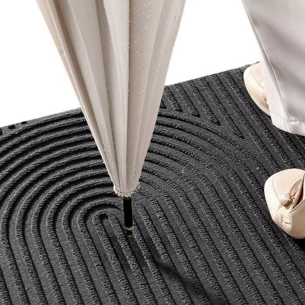 3D Grooved Geometric Doormat Anti-Slip Scraper Entrance Mat