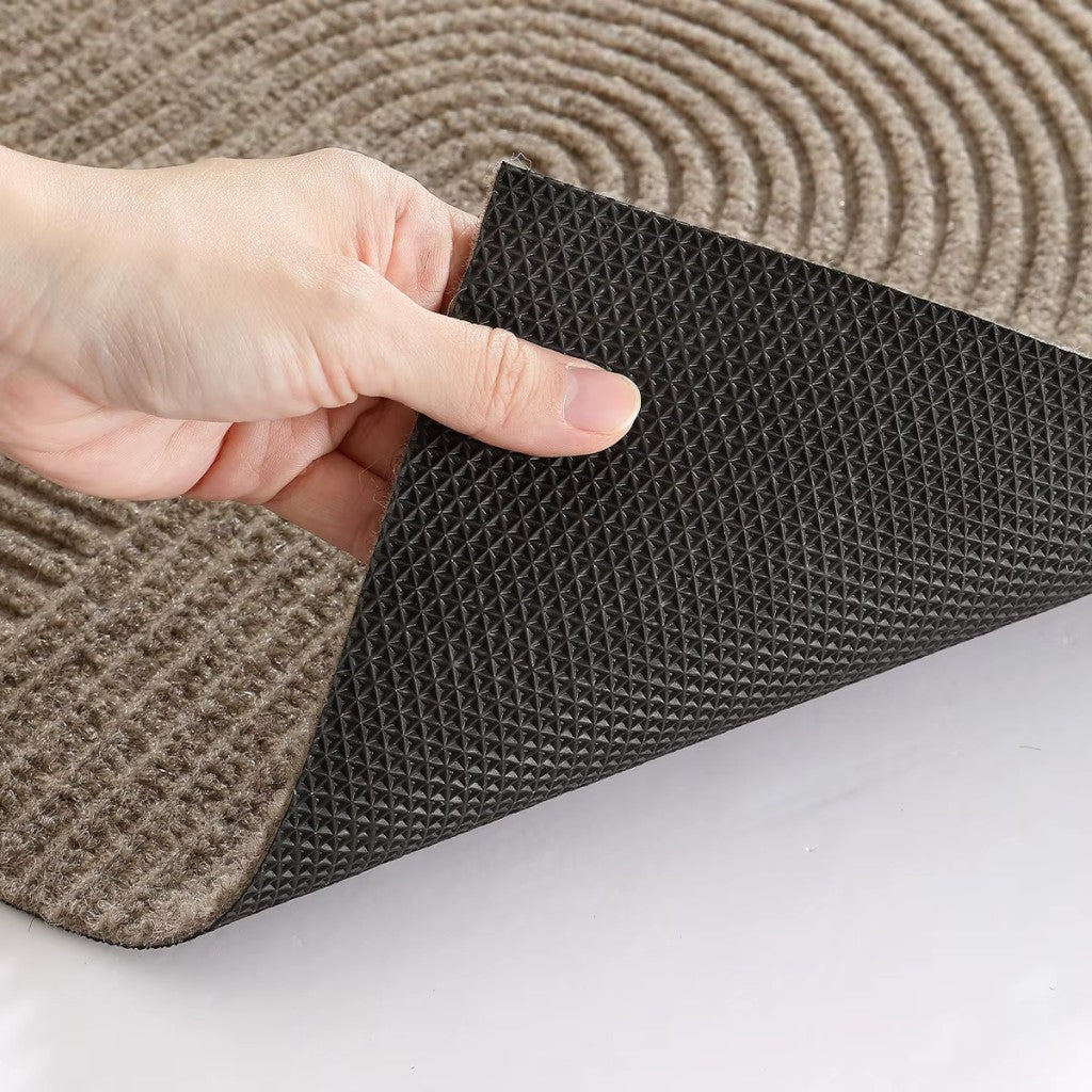 3D Grooved Geometric Doormat Anti-Slip Scraper Entrance Mat