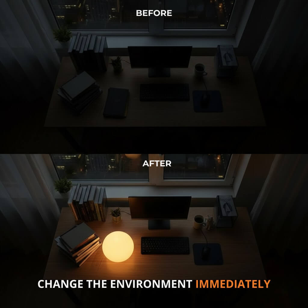 Cordless LED Moon Table Lamp