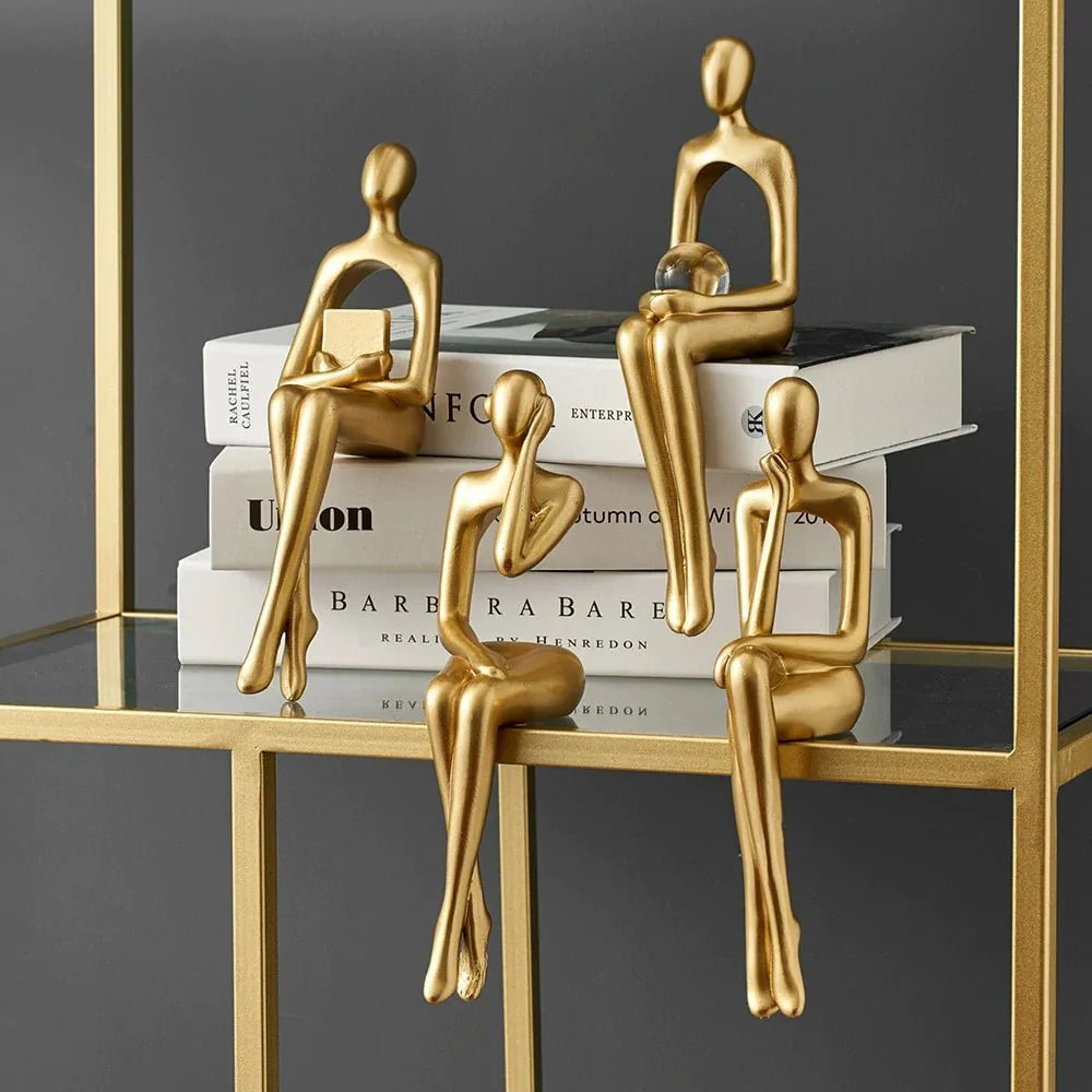 Abstract Bookshelf Figurines