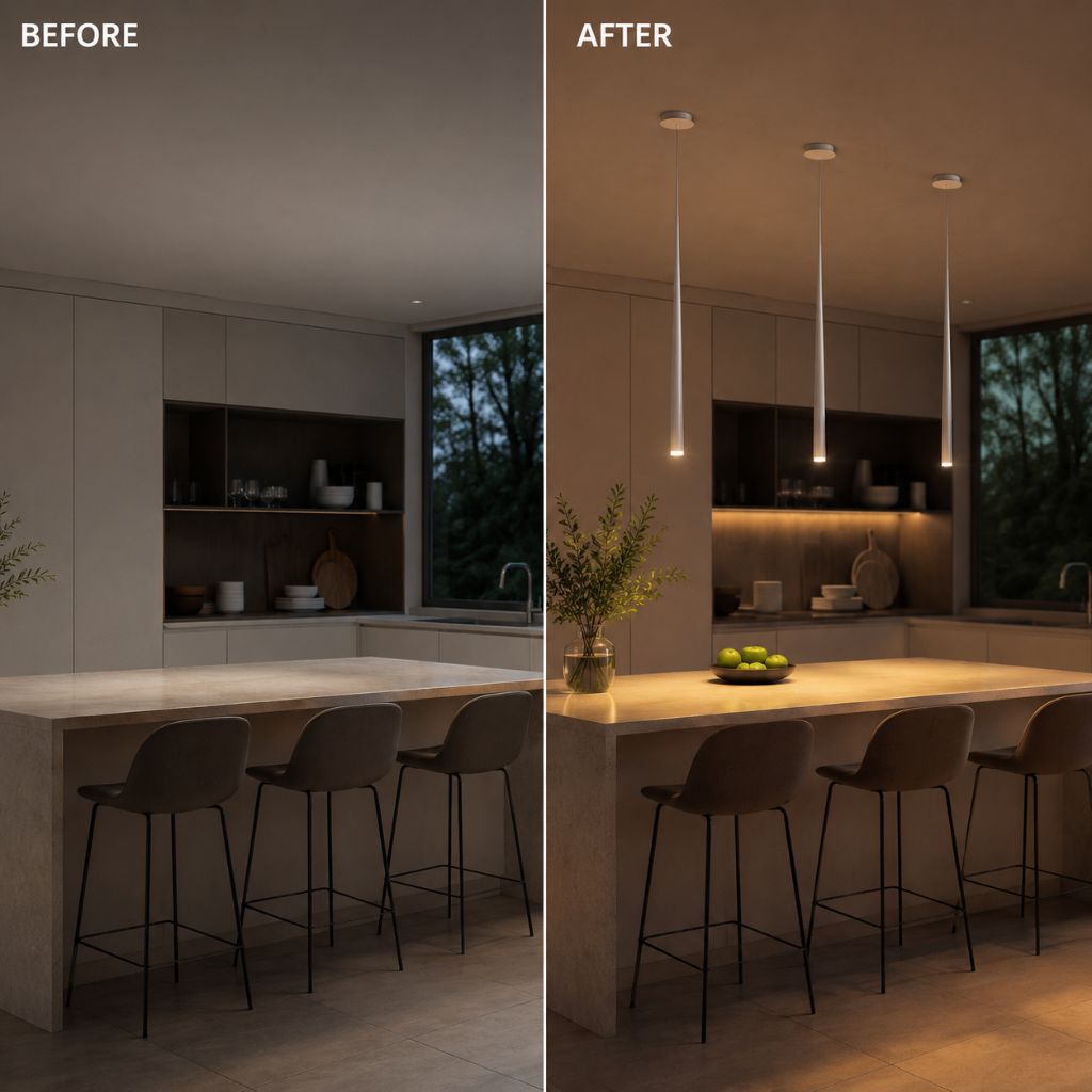 Adjustable Teardrop LED Pendant Light