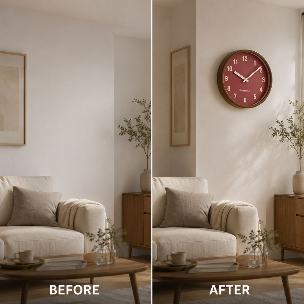 ArborFrame Solid Wood Silent Wall Clock