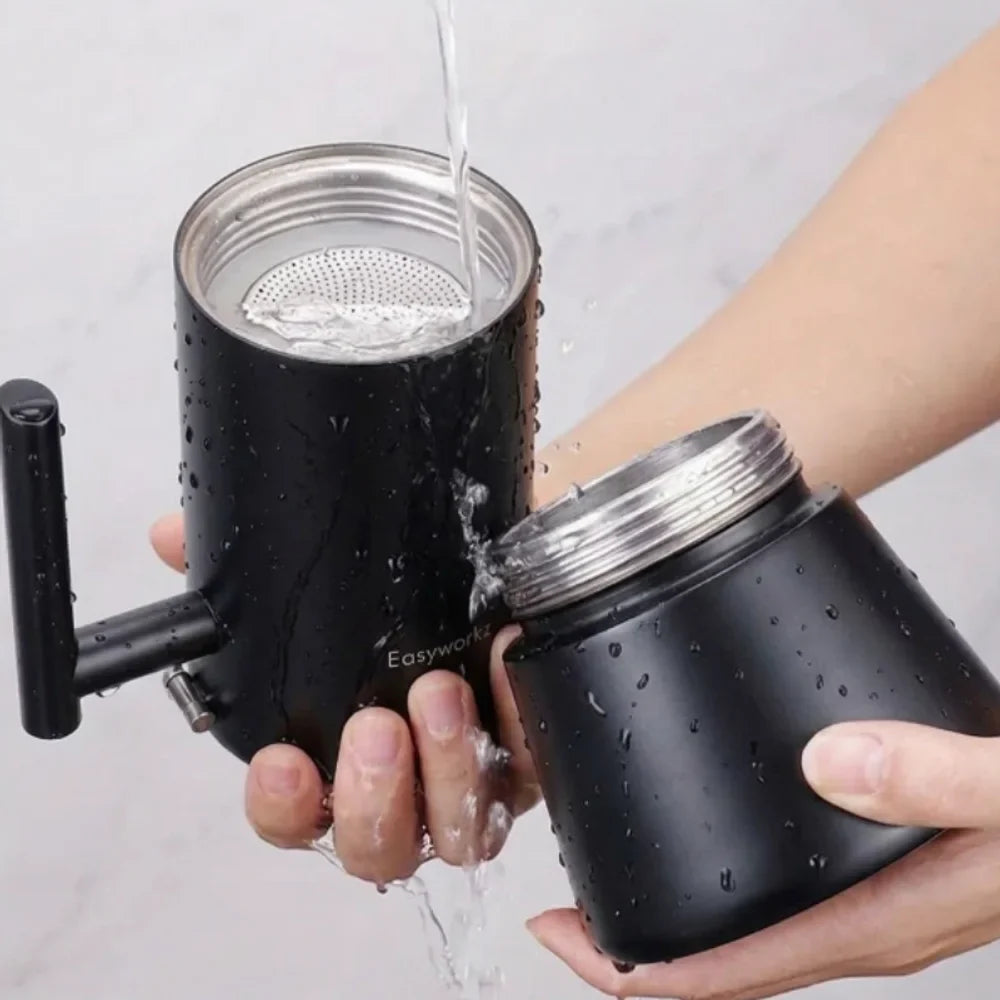 Black Stovetop Espresso Maker Stainless Steel Italian Moka Pot