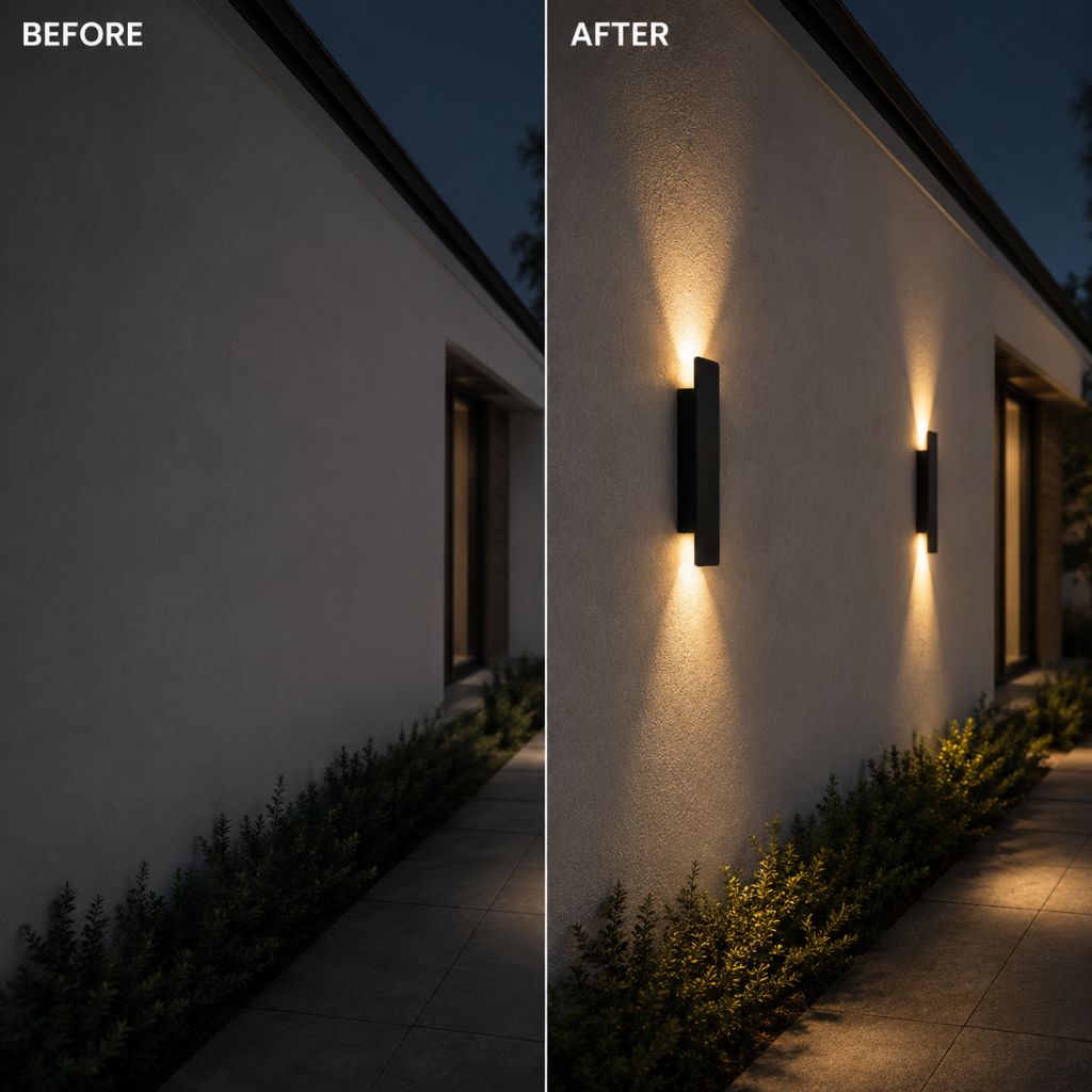 Black Weatherproof LED Wall Lights - Outdoor Style and Durability