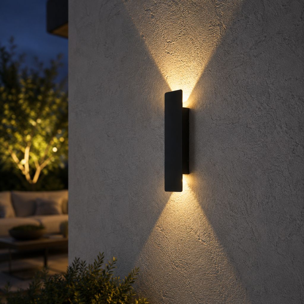 Black Weatherproof LED Wall Lights - Outdoor Style and Durability