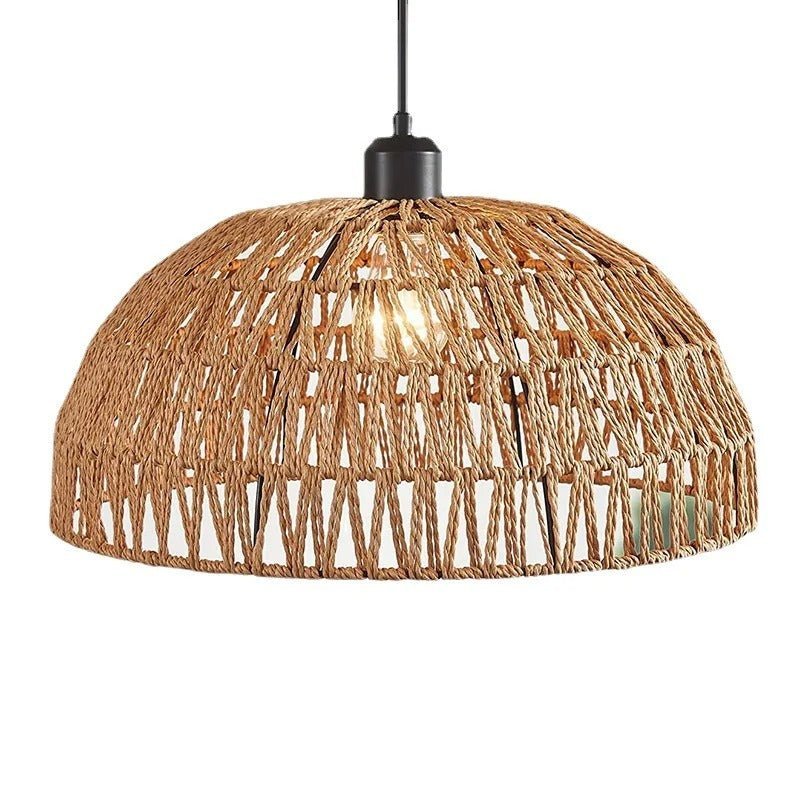 Boho Hand Knitted Japanese Rope Pendant Light