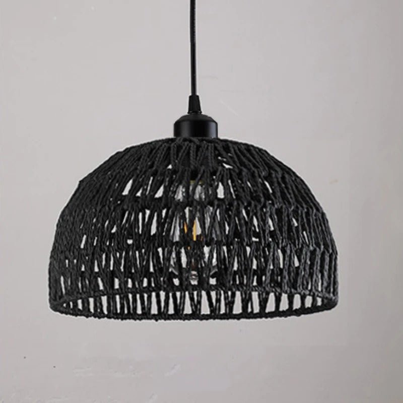 Boho Hand Knitted Japanese Rope Pendant Light
