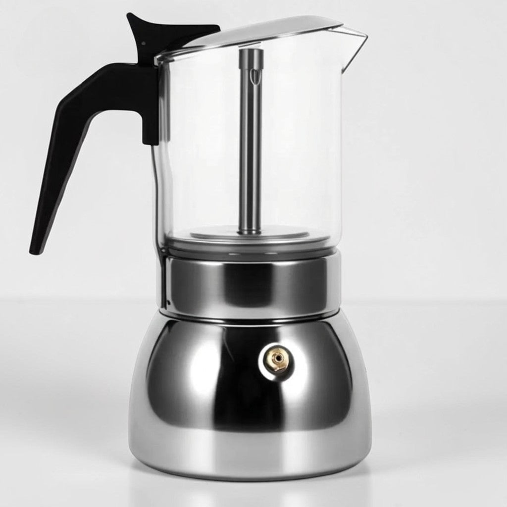 Borosilicate Glass Moka Pot Stovetop Espresso Maker