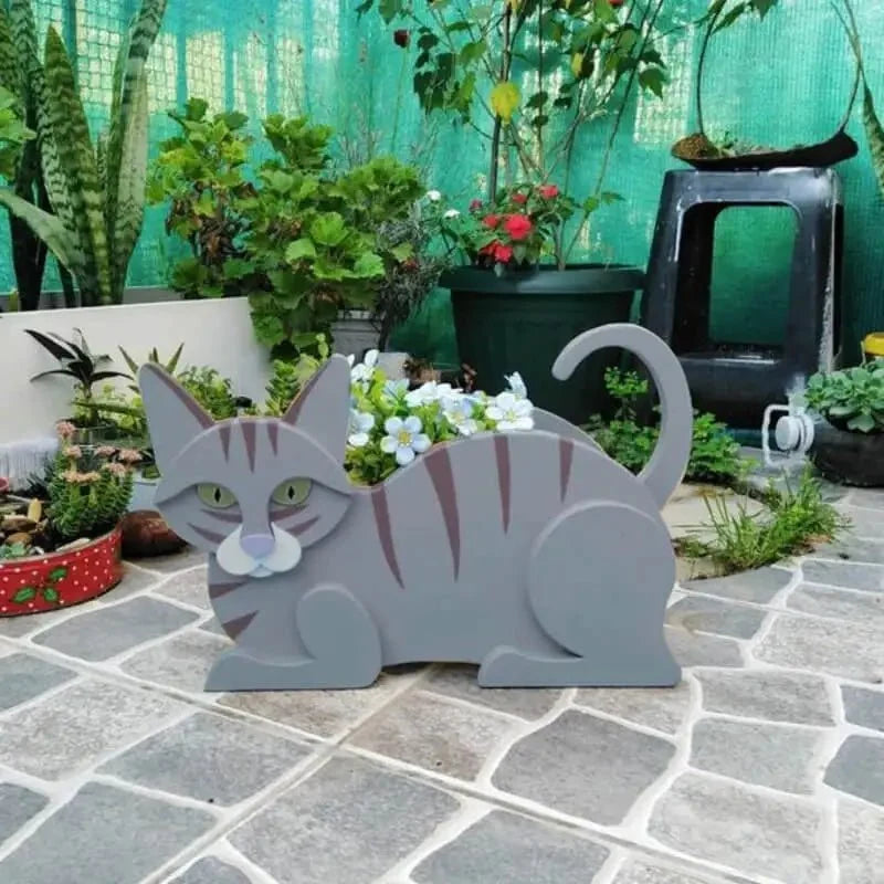 Cat-Shaped Planter – Kitty Garden Decoration
