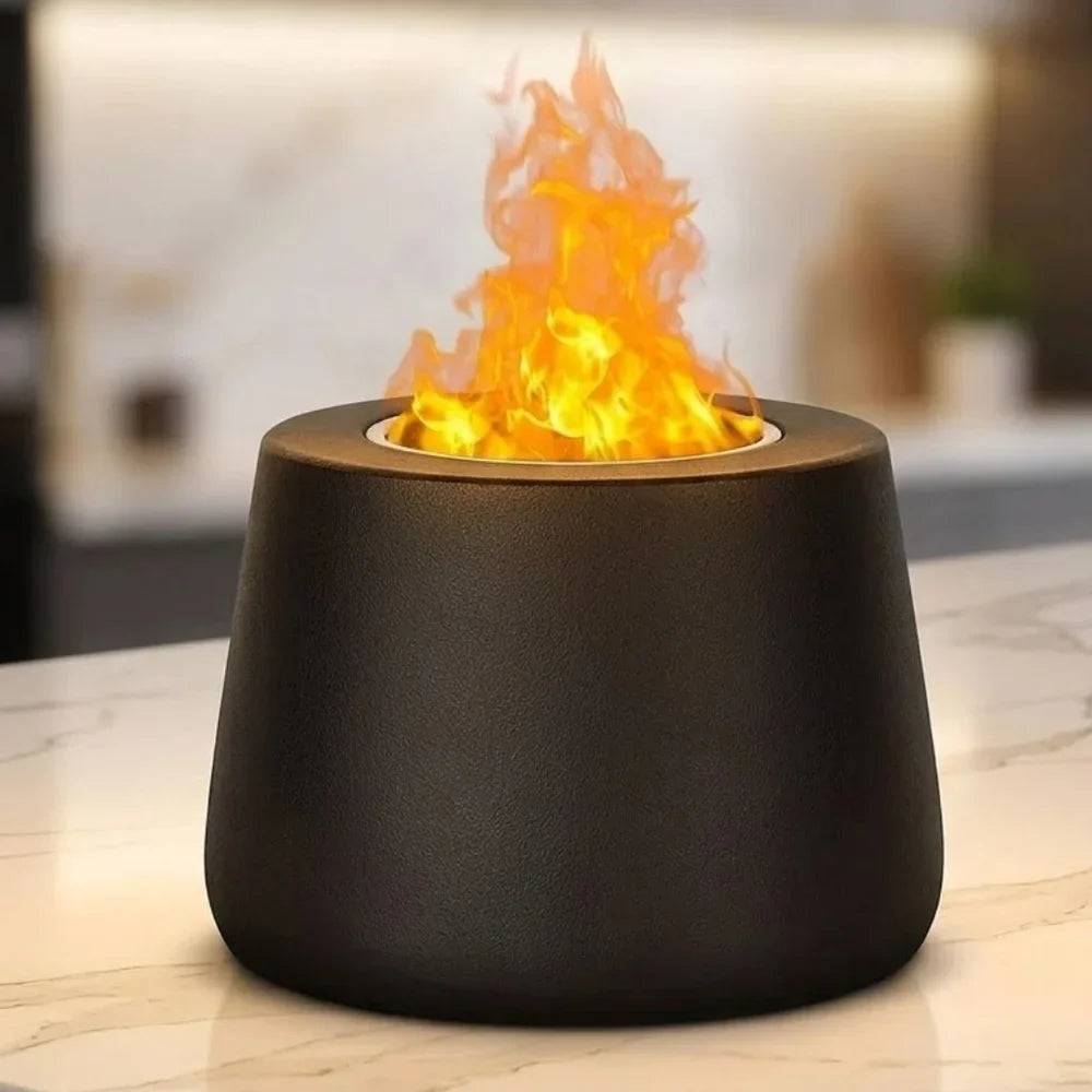 Fire Pit Tabletop Smokeless Cylinder Flame