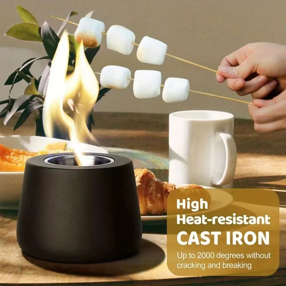 Fire Pit Tabletop Smokeless Cylinder Flame