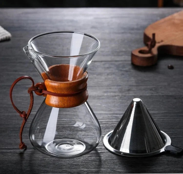 Chemex Coffee Pot with Hario V60 Dripper Set