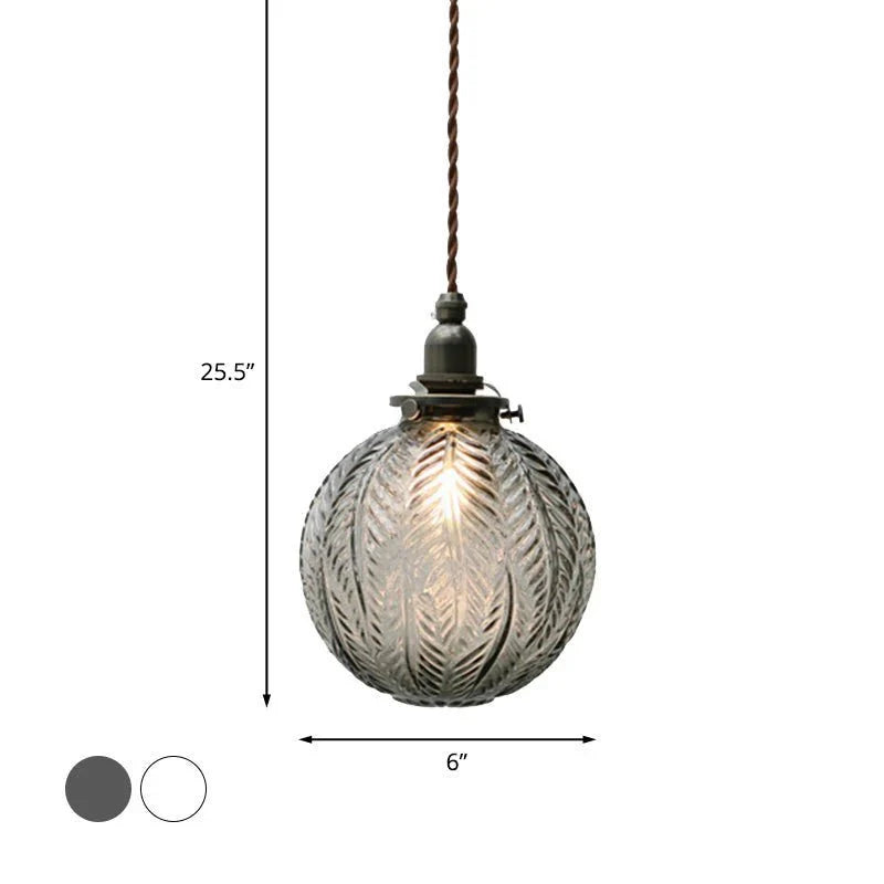 Colonial-Inspired Glass Pendant Lamp