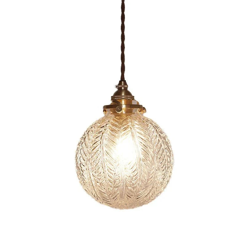 Colonial-Inspired Glass Pendant Lamp