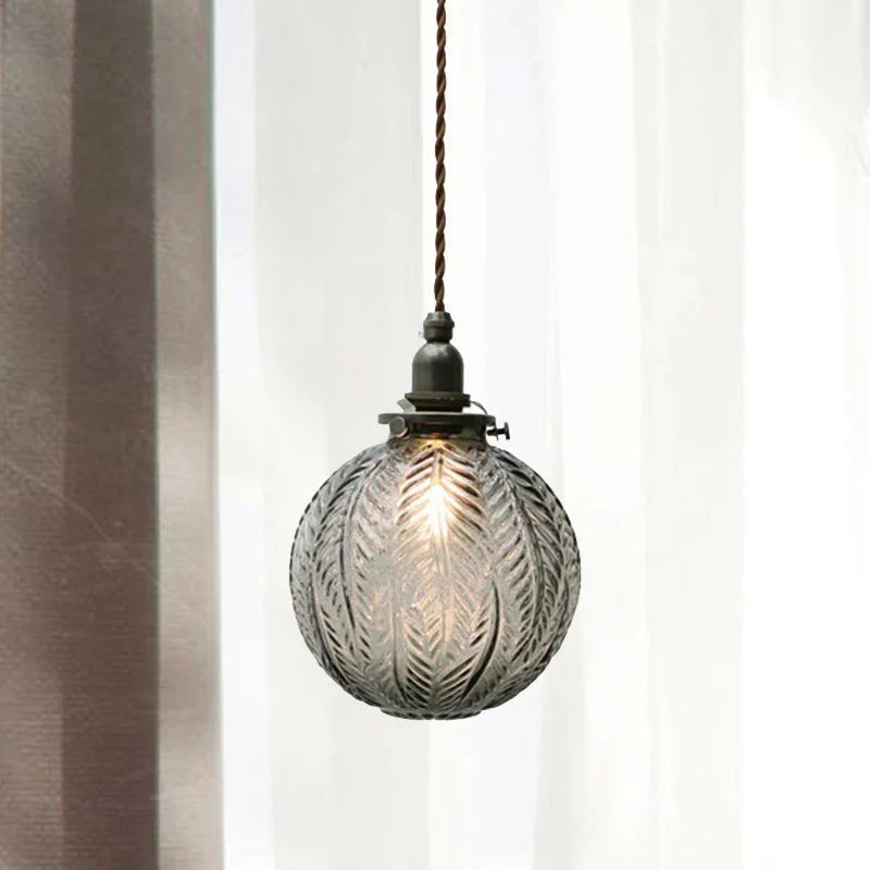 Colonial-Inspired Glass Pendant Lamp
