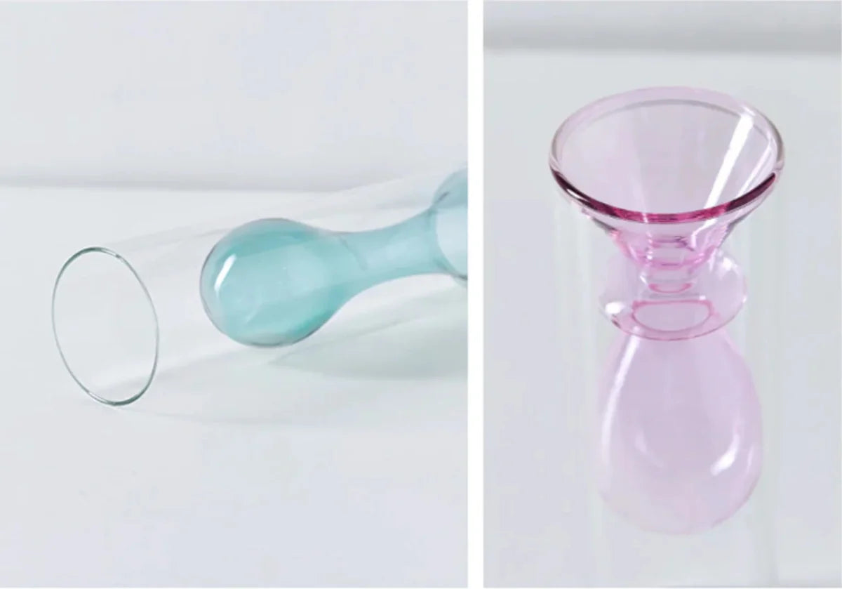 Color Inlay Double Glass Vase
