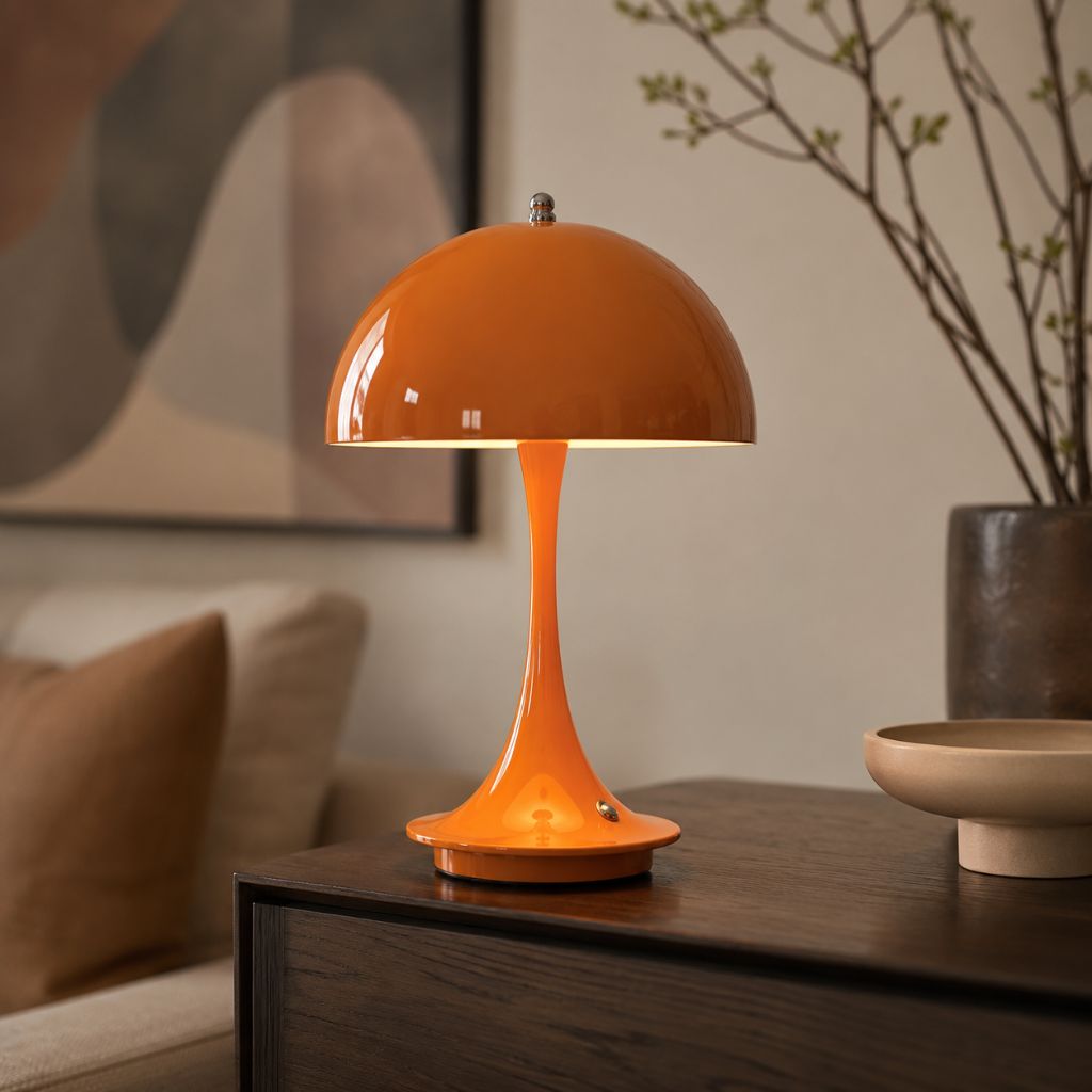 Dome Glow LED Lamp – Cordless Alloy & Acrylic Light