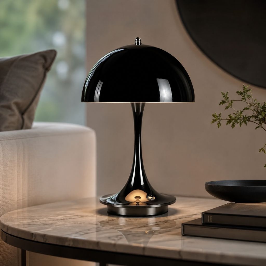 Dome Glow LED Lamp – Cordless Alloy & Acrylic Light