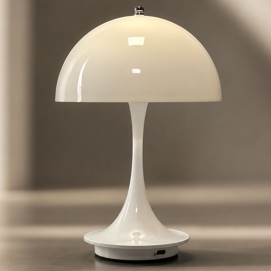 Dome Glow LED Lamp – Cordless Alloy & Acrylic Light