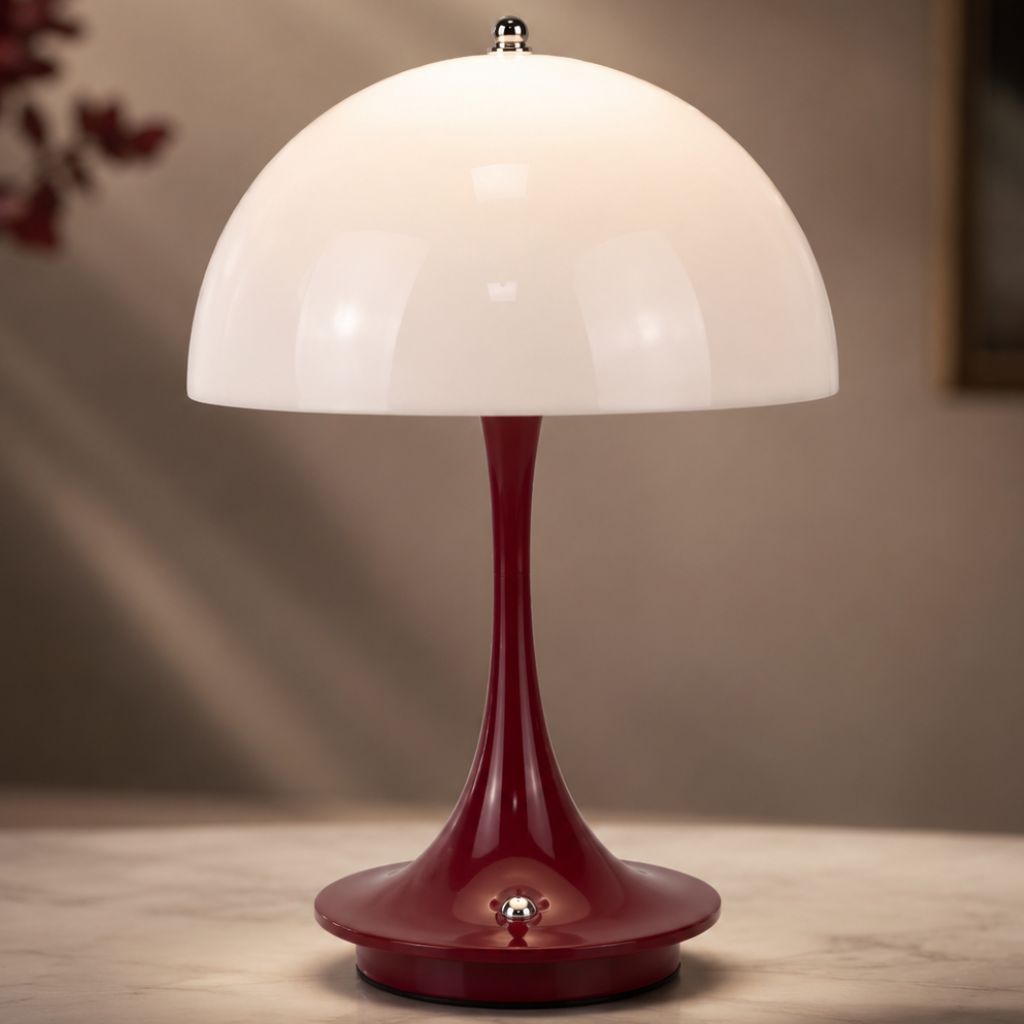 Dome Glow LED Lamp – Cordless Alloy & Acrylic Light