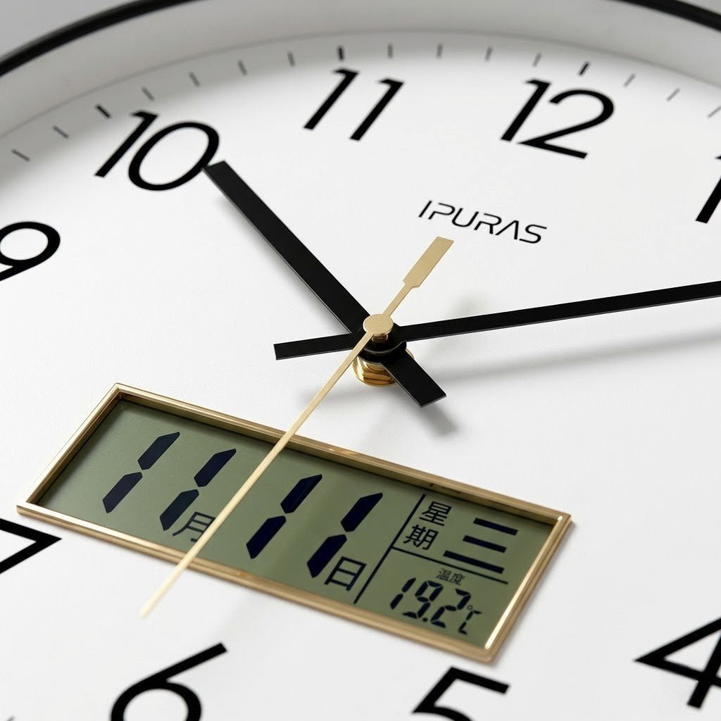EcoDial Smart Wall Clock with Thermometer